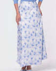 Lisa Skirt (White/Blue) - Skirt - Yakira Bella