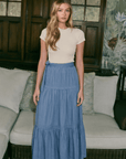 Lloly Skirt (Blue) - Skirt - Yakira Bella