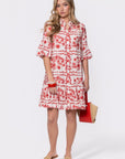 Lola Dress (White Red) - Dress - Yakira Bella