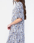 LOLA DRESS (WHITE/BLUE) - Dress - Yakira Bella