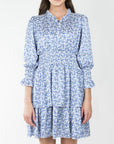 LUNA DRESS (BLUE/WHITE) 36" - Dress - Yakira Bella