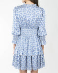 LUNA DRESS (BLUE/WHITE) 36" - Dress - Yakira Bella