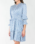 LUNA DRESS (BLUE/WHITE) 36" - Dress - Yakira Bella