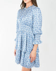 LUNA DRESS (BLUE/WHITE) 36" - Dress - Yakira Bella