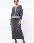 Mabel Cardigan (Grey Navy) - Top - Yakira Bella
