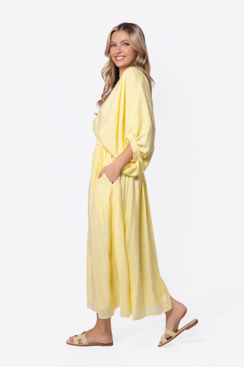 Madilyn Dress (Light Yellow) – Yakira Bella