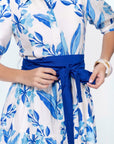 Marie Dress (White/Blue) - Dress - Yakira Bella