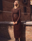 Matilda Skirt (Dark Brown) - Skirt - Yakira Bella