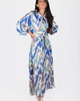 Mavis Dress 53" (Blue Multi) - Dress - Yakira Bella