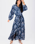 Mavis Dress 53" (Navy Pattern) - Dress - Yakira Bella