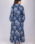 Mavis Dress 53" (Navy Pattern) - Dress - Yakira Bella