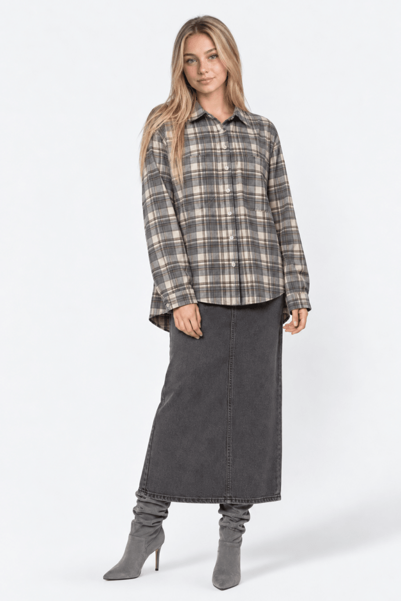 Mel Top (Brown Plaid) – Yakira Bella