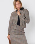 Merlin Jacket (Brown Plaid) - Top - Yakira Bella