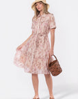 Miley Dress (Pink/Khaki) - Dress - Yakira Bella