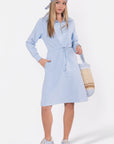Mina Half Zip Dress 42" (Baby Blue) - Dress - Yakira Bella