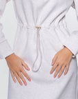 Mina Half Zip Dress 42" (Ivory Heather) - Dress - Yakira Bella