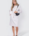 Mina Half Zip Dress 42" (Ivory Heather) - Dress - Yakira Bella