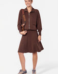 Mina Swing Skirt 23" (Dark Brown) - Skirt - Yakira Bella