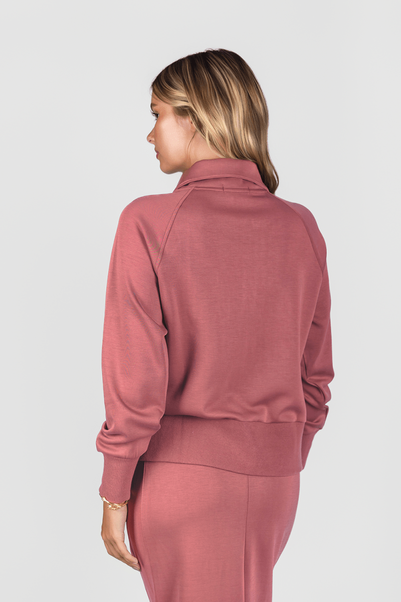 Mina Zip Up Jacket (Dusty Rose) – Yakira Bella