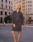 Mina Zip Up Jacket (Olive) - Top - Yakira Bella