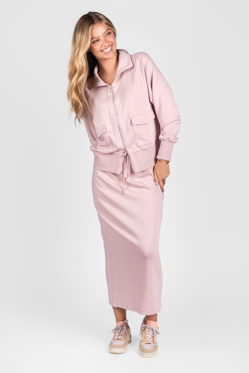 MINA ZIP UP JACKET (PINK) - Top - Yakira Bella