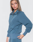 Mina Zip Up Jacket (Sage) - Top - Yakira Bella