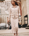 Mina Zip Up Jacket (Stone) - Top - Yakira Bella