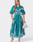 Mirella Dress (Green) - Dress - Yakira Bella