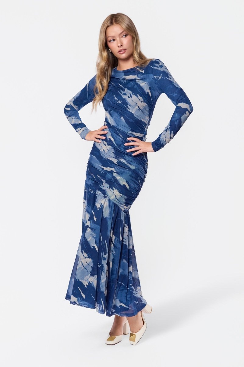 Miri Dress (Blue Beige)