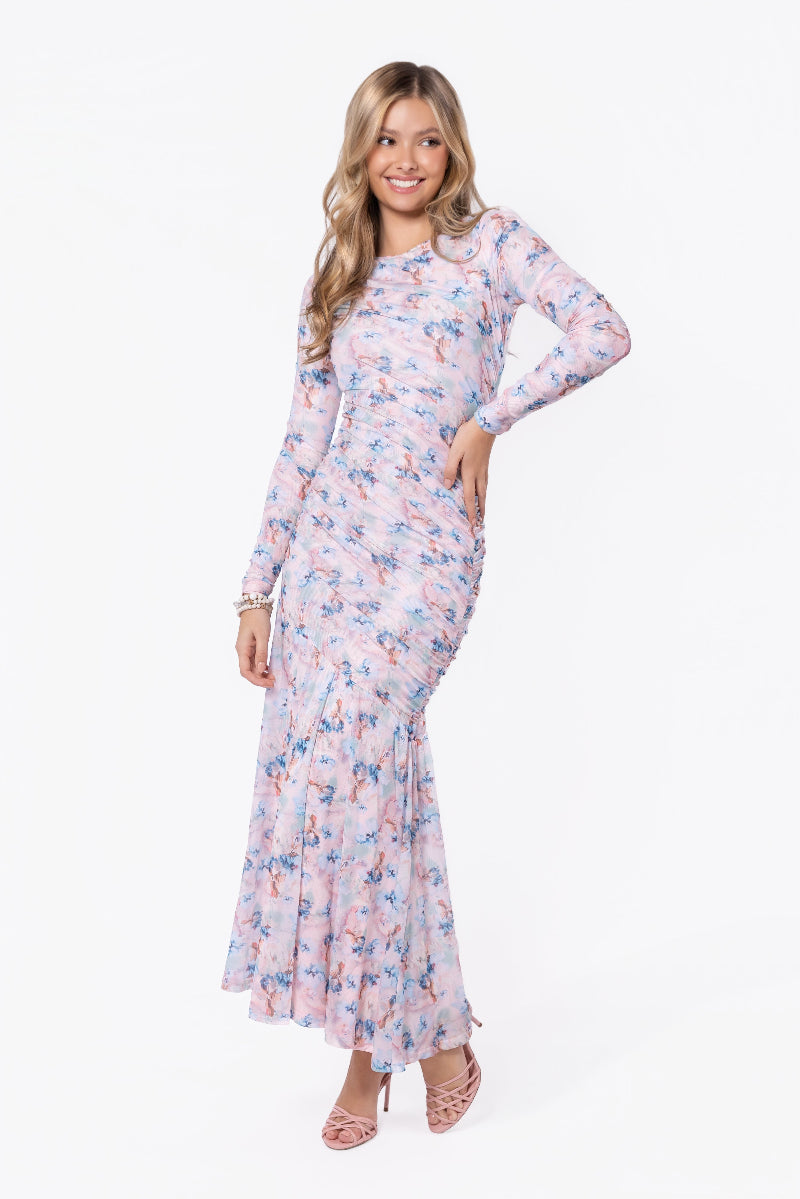 Miri Dress (Light Pink Flower) M