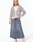 Miro Cardigan (White Blue) - Top - Yakira Bella