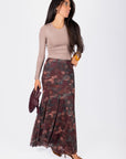 Natalia Skirt (Burgundy) - Skirt - Yakira Bella