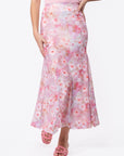 Natalia Skirt (Pink Flower) - Skirt - Yakira Bella
