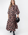 Naya Dress (Black/Pattern) 53" - Dress - Yakira Bella