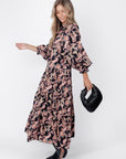 Naya Dress (Black/Pattern) 53" - Dress - Yakira Bella