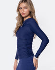Noa Top (Navy Solid) - Top - Yakira Bella