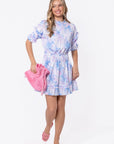 Olivia Dress 36" (Blue Flower) - Dress - Yakira Bella