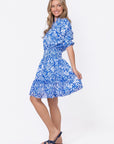 Olivia Dress 39" (Blue Pattern) - Dress - Yakira Bella