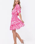 Olivia Dress 39" (Raspberry Pattern) - Dress - Yakira Bella