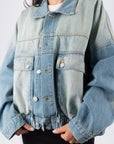 OVERSIZED DENIM JACKET (BLUE) - Top - Yakira Bella
