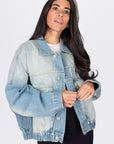 OVERSIZED DENIM JACKET (BLUE) - Top - Yakira Bella