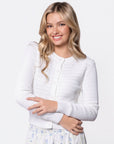 Paige Cardigan (White) - Top - Yakira Bella