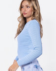 Paige Top (Medium Pastel Blue) - Top - Yakira Bella