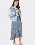 PATCHWORK DENIM JACKET (BLUE) - Top - Yakira Bella