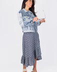 PATCHWORK DENIM JACKET (BLUE) - Top - Yakira Bella
