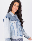 PATCHWORK DENIM JACKET (BLUE) - Top - Yakira Bella