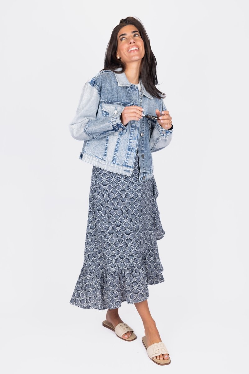 Patchwork Denim Jacket (Blue) – Yakira Bella