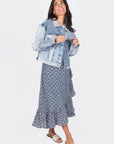 PATCHWORK DENIM JACKET (BLUE) - Top - Yakira Bella