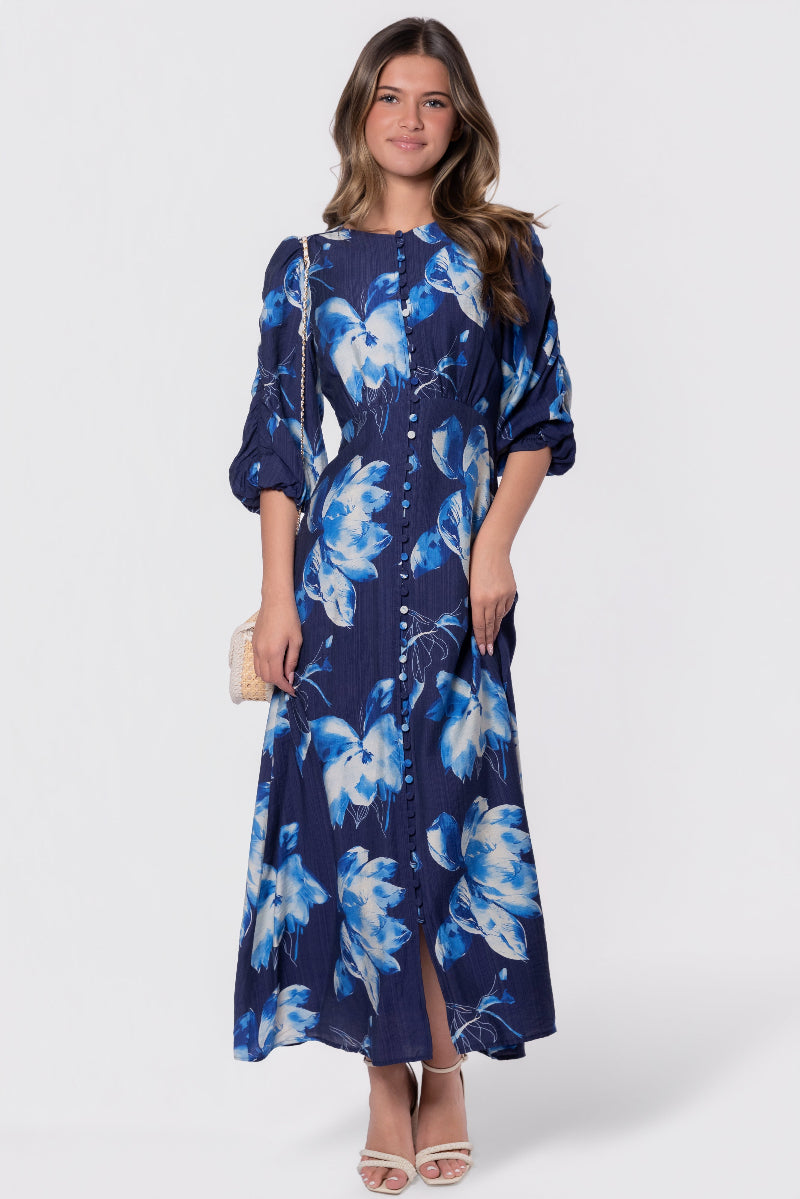 Patricia Dress (Navy Pattern) XL Patricia Dress (Navy Pattern) XL