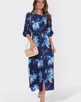 Patricia Dress (Navy Pattern) - Dress - Yakira Bella
